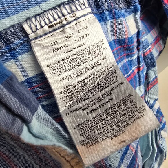 Columbia Shirt Mens 2XL Blue Button Up Plaid Regular Fit Pocket Outdoors Casual - Picture 7 of 8